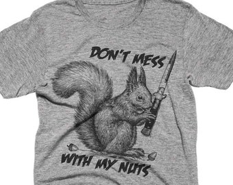 Crazy Squirrel T-Shirt, Funny Animal Shirts, Gifts