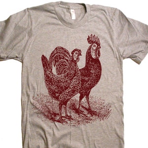 Rooster Chicken Farm Country T Shirt tee - Chickens Chick Gift Idea Present - Novelty Gifts Present - Mens Womens Tee Shirts - Graphic Tees