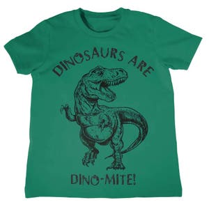 Kids Dinosaurs Are Dinomite Funny T-Rex  T Shirt - Kids Dinosaur Birthday Shirts - Childrens T shirts  - Funny Tees T shirts - Dinosaur