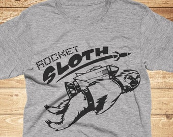 Maglietta Rocket Sloth, da uomo, da donna e da bambino
