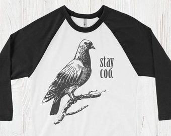 Funny Pigeon Shirt Stay Coo TShirt Pigeon Lover Gift for Her Pigeon Mom Gift Mens Pigeon T-shirt Funny Animal Shirt