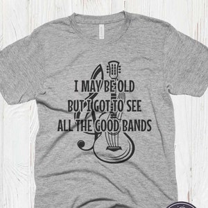 Funny Old Guy Shirt Band Music Guitar T shirt Novelty Graphic Vintage Gifts For Dad Grandpa