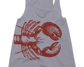 Lobster Print Tank Top - Womens Graphic Tees - You're my Lobster Lobster Claw Lobster Shirt Lobsterfest Shirt Tanktop Gym Tank Running Tank