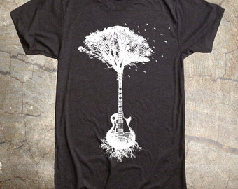 Music Guitar Tree T Shirt | Music Shirt | Mens Tshirt | Womens Graphic Tees | Rock N Roll Shirt | Art | Father's Day Gift | Birthday Present
