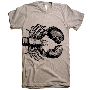 Lobster Shirt Nautical Mens Tshirt Womens Graphic Tees Lobster Tshirt Foodie Gifts For him Illustration Print Shirt