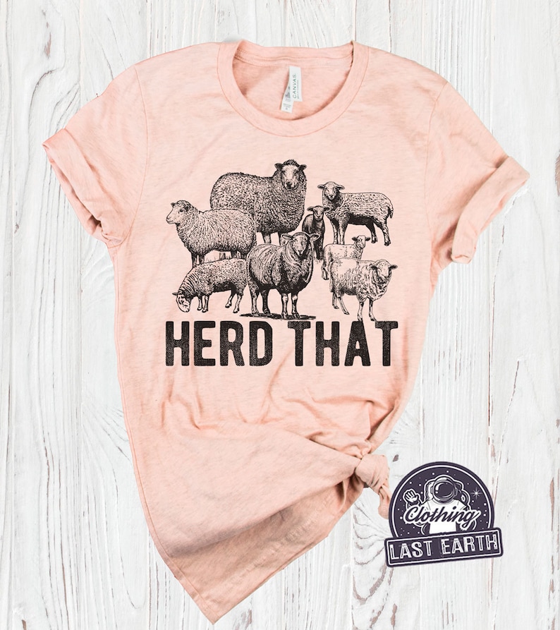 Herd That Shirt Funny Sheep Shirt Flock Of Sheep Animal image 0