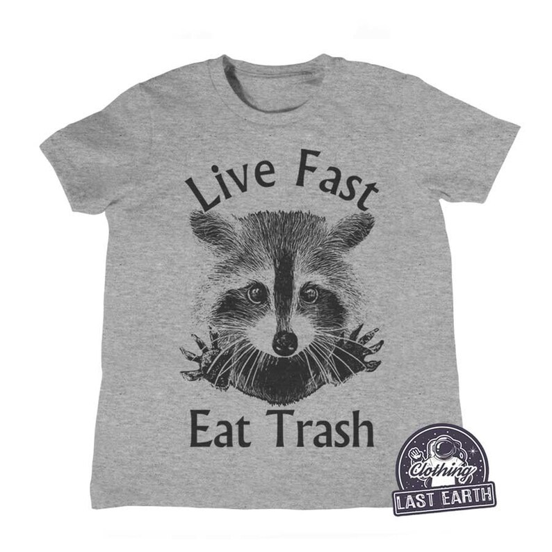 Trash Panda T-Shirt Raccoon Shirt Live Fast Eat Trash Mens | Etsy
