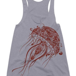 Women&#39;s Racerback Tank - Jellyfish - Womens Workout Tank - Running Tank - Unisex Tanktops - Mens Tank Tops - Nautical Tank Top - Gift Ideas