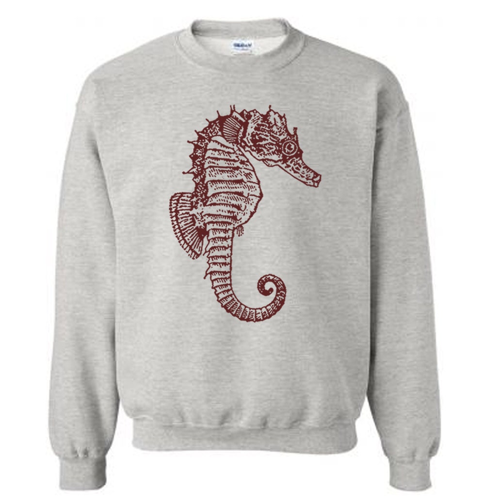Nautical Seahorse Sweater Flex Fleece 
