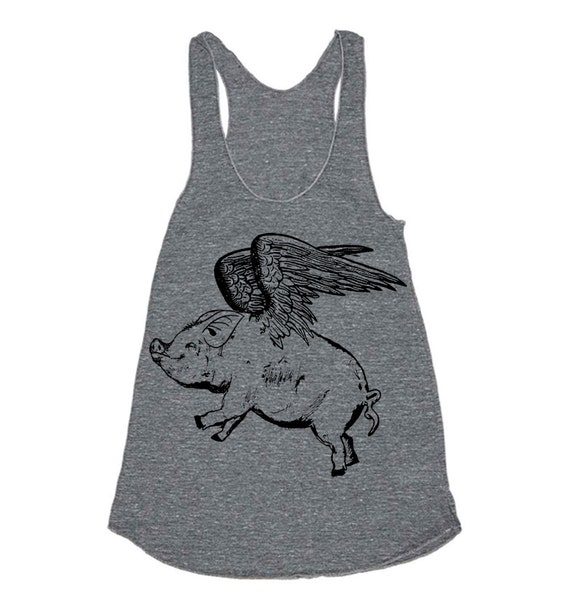 Flying Pig Funny Workout Tank Workout Clothes for Women