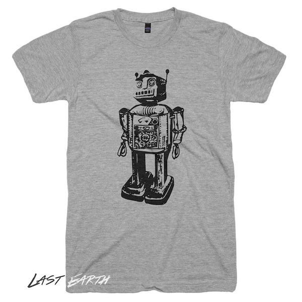 Roboter Shirt, Herren Roboter T-Shirt, Vintage Roboter Shirt, Roboter Geburtstag Thema Party, passende Roboter Shirts, Roboter Liebhaber Geschenk, Techniker Shirt
