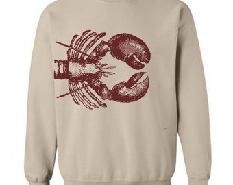 Lobster Sweater Flex Fleece Pullover Classic Sweatshirt - S M L Xl 2Xl (15 Color Options)