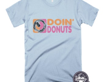 Camiseta de carreras de autos "Doin' Donuts", camiseta divertida para amantes de los autos de drift, ropa para entusiastas de JDM.