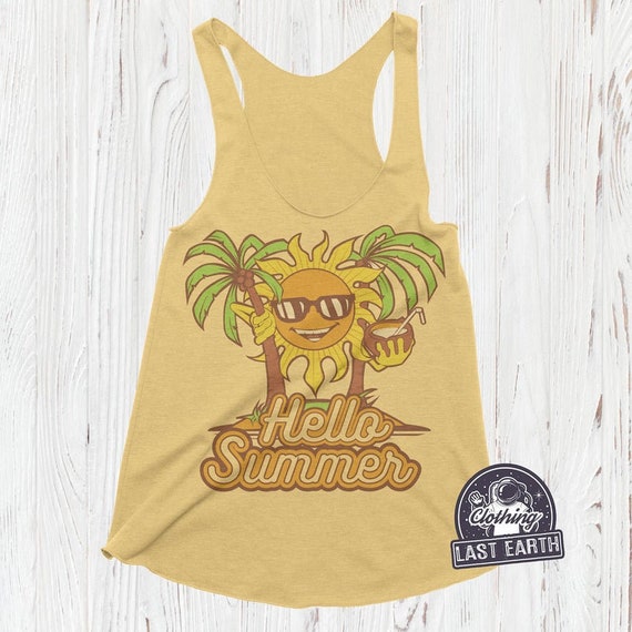 Women's Summer Tank Top - Size 2XL, Sunshine Yellow
