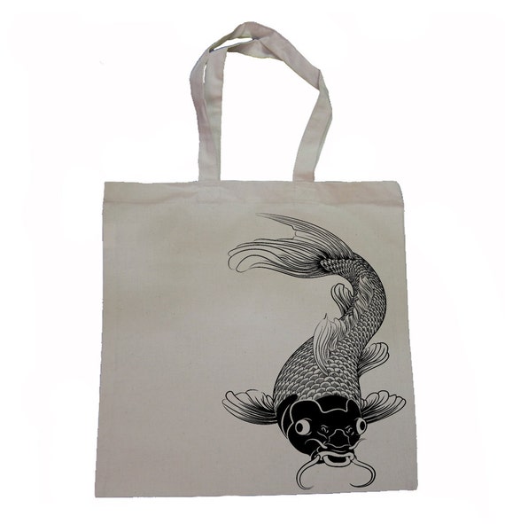 Koi Fish in the Pond Tote Bags Large Leather canvas India | Ubuy