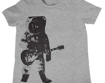 子供用宇宙飛行士ギターTシャツ 男の子 女の子 幼児用シャツ 子供用宇宙Tシャツ 子供へのギフト クールな子供用Tシャツ 誕生日
