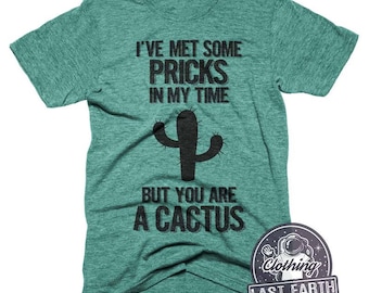 Funny Cactus Graphic Tri-Blend T-Shirt, Sarcastic Prickly Tee