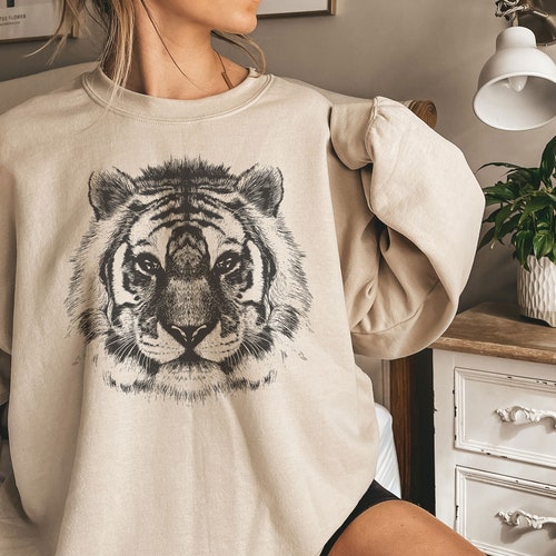 Tiger Sweatshirt Tiger Lover Gift Women's Unisex Tiger - Etsy