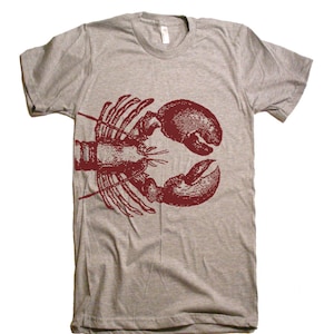 Lobster T Shirt, Ocean Print, Nautical Art, Mens Clothing