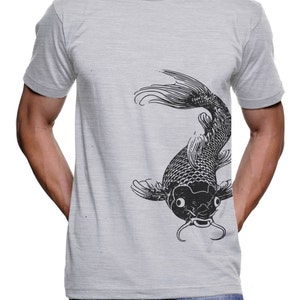 Koi Fish T-Shirt Lily Pond Garden Gifts TShirts Japanese Graphic T Shirts Mens Zen T-Shirt Asian Botanical Gardens Relaxing Meditation Gift image 1