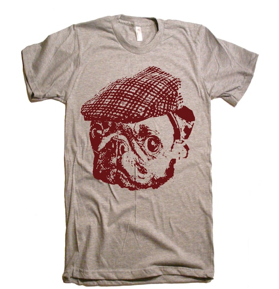 The Mountain Mens Graphic Printed Tee Pug Face T-shirt Adult Size