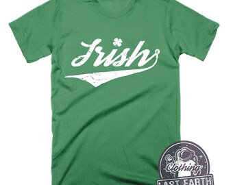 Vintage Irish Shirt St Patricks Day Shirt Mens Womens St Pattys Day Shirt Shamrock Shirt Irish Gifts TShirt Green Pub Shirt Ireland Shirt
