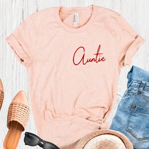 Auntie Shirt, Aunt Pocket Shirt, Mother&#39;s Day Aunt Shirt, Gift For Auntie, Aunt Shirt, Favorite Aunt Gift, Womens T-shirt, Gifts for her