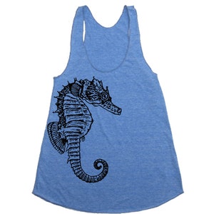 Seahorse Tri-Blend Racerback Tank Womens Workout Tee's image 2