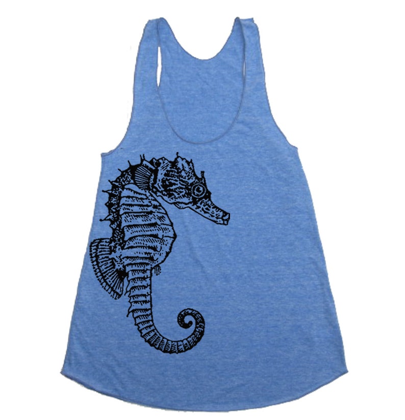 Seahorse Tri-Blend Racerback Tank Womens Workout Tee's image 2