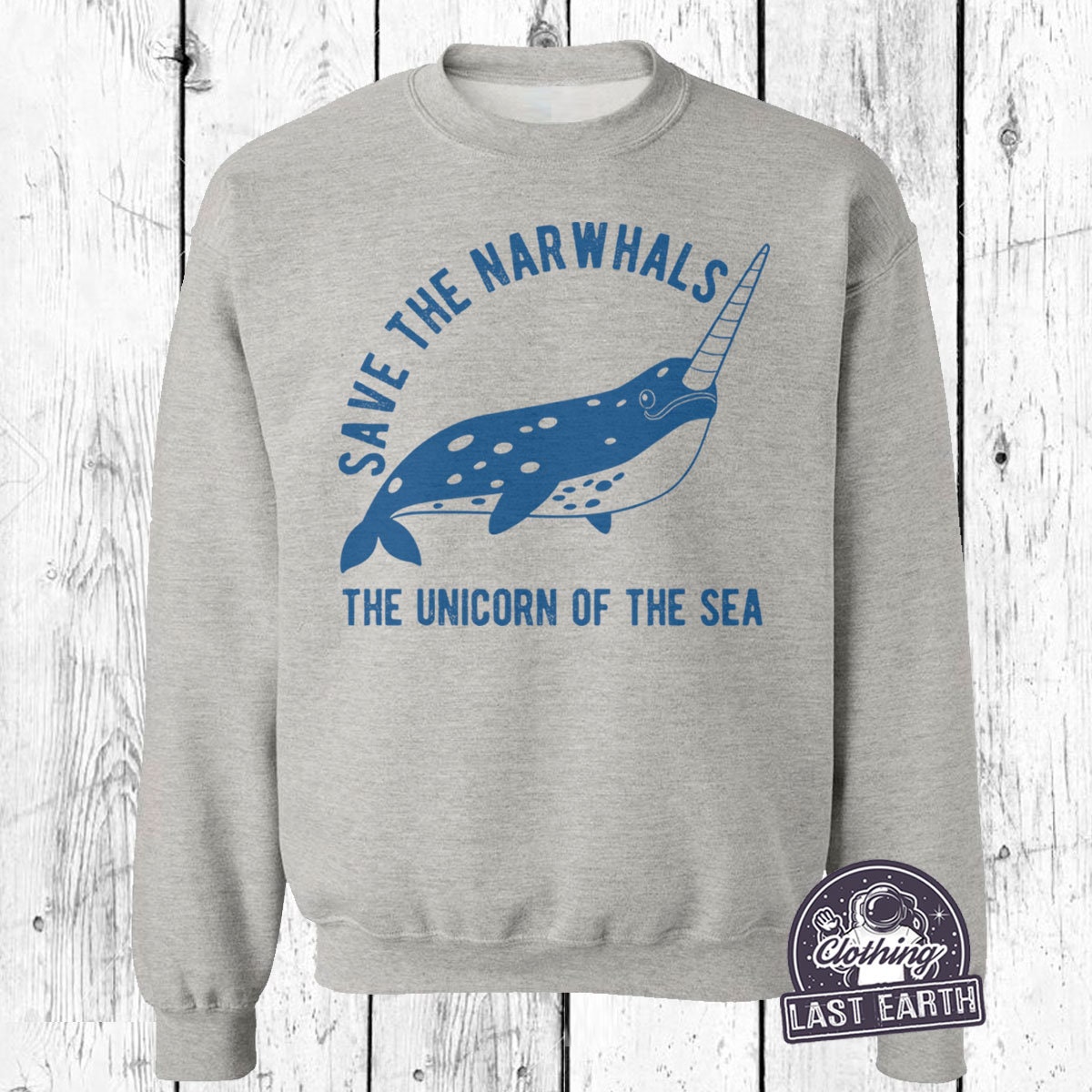 Turquoise Narwhals Hoodie - 1 Left Size 4-6 years main image 1