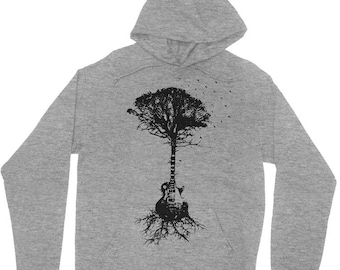 Guitar Tree Music Bird T Shirt tee - Hoodie - Sweatshirt - Pullover - Guitar Gift - Unisex Hoodies - Graphic Tees