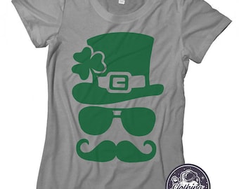 Camiseta com estampa divertida de rosto irlandês para o Dia de São Patrício | Camiseta com estampa engraçada