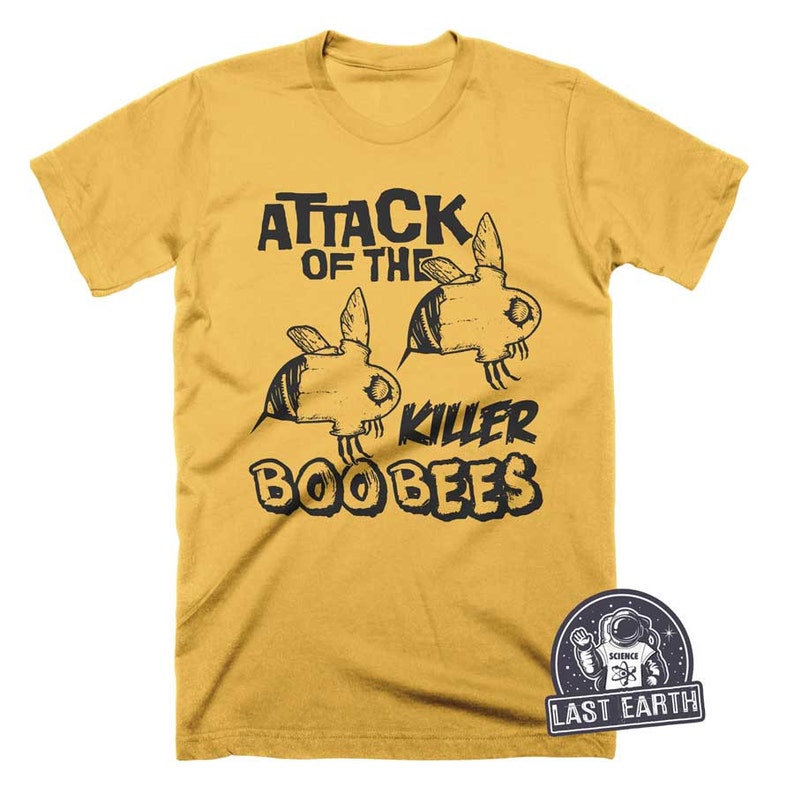 Attack Of The Killer Boo Bees T-Shirt, Funny Halloween Shirts, Mens, Womens Kids Spooky Gifts image 1