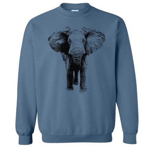 Elephant Sweater Unisex Fleece Pullover 
