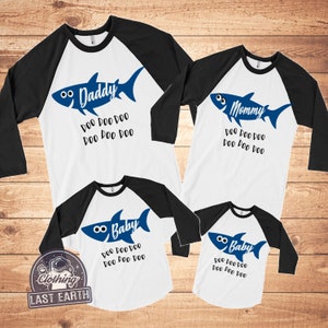 Family Shark Matching Shirts, Mommy, Daddy, Baby Shark Shirts, Music Shark Song Gift Shirts, Shark Birthday Party, Funny Shark Shirts