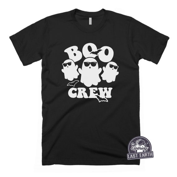 Boo Crew T-Shirt Funny Halloween Sweatshirt Ghost Shirt Scary Spooky Mens Womens Trick or Treat Group Shirts