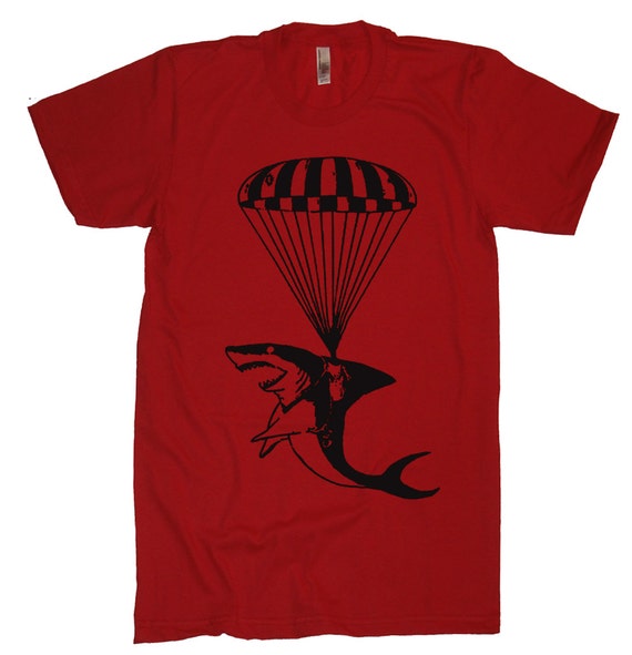 Shark Paratrooper T Shirt American Apparel Tshirt S M L Xl 2xl 15