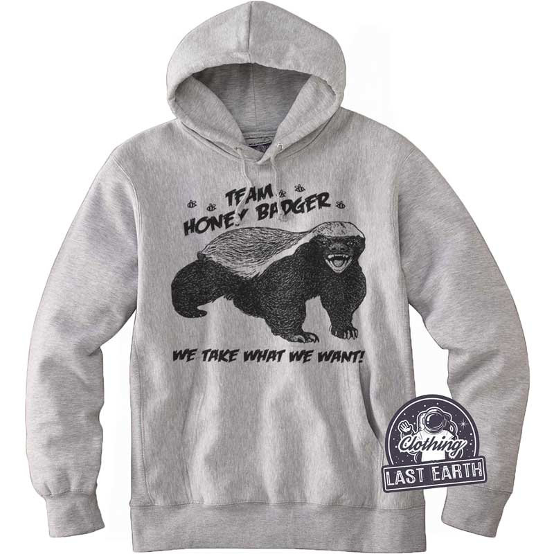 Sweat à Capuche Drôle Honey Badger Don't Give A F... - Motif Humoristique Pour Hommes Et Femmes - Cadeau Décalé Pour Fans De Blaireaux