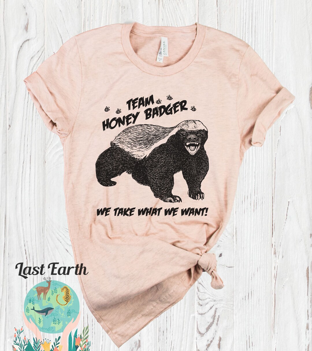 Honey Badger Shirt, Team Shirt, Vintage Soft Shirt, Bella Canvas Unisex Tshirt Funny Honey