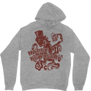 Nyårsbläckfisktröja / Hoodie / Hoodies / Unisex / Matchande tröjor / Par / Ugly Christmas-tröjor bild 6