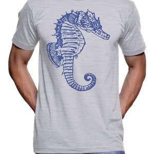 Seahorse T Shirt - Nautical Tshirt - Gifts for Him Birthday Gift Novelty Gift Mens Tshirt