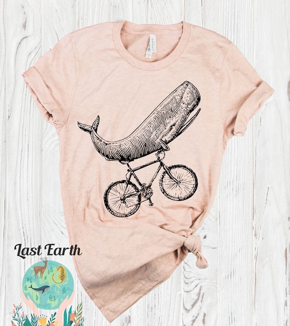 Camisa de ballena camisa de bicicleta camisa suave vintage