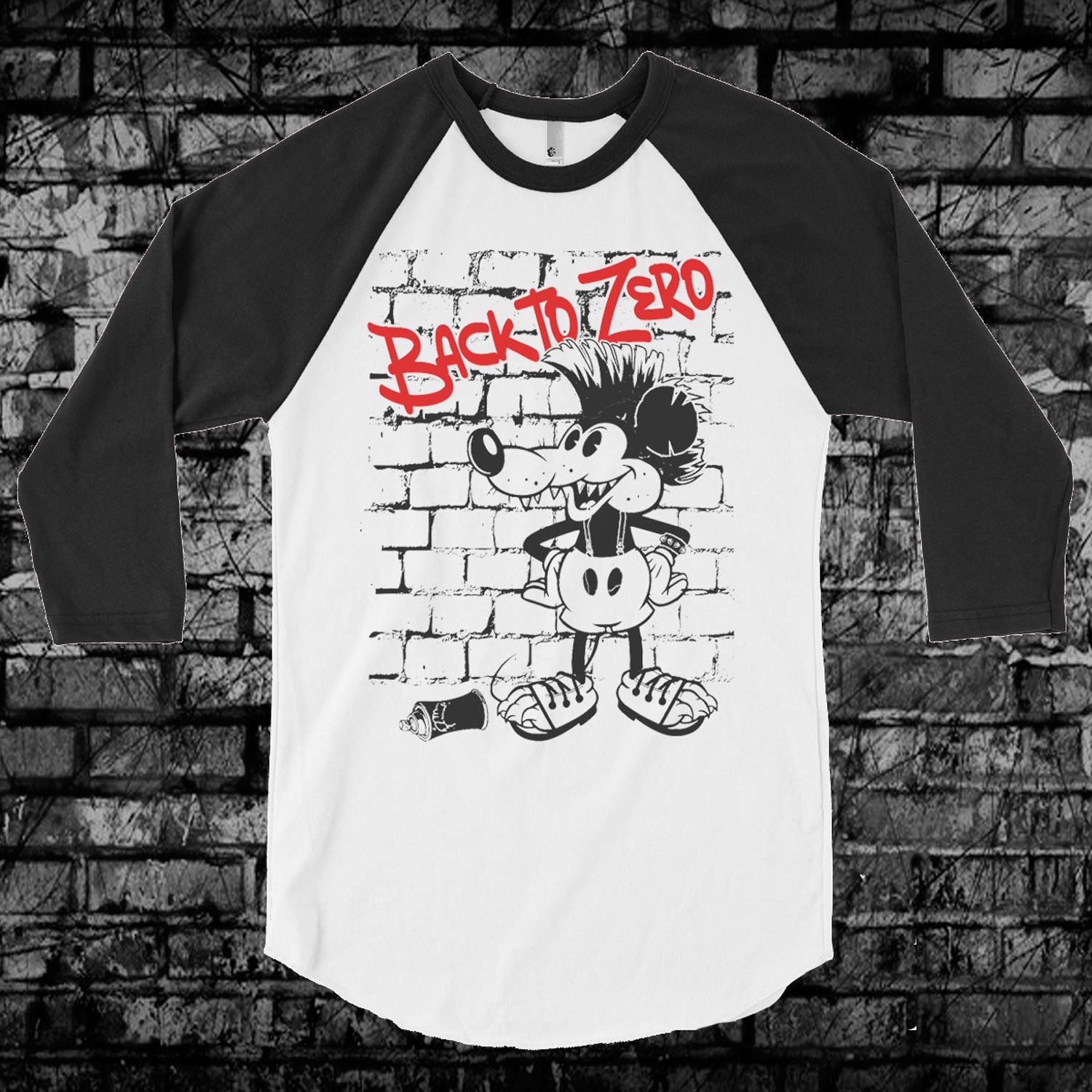アート・デザイン・音楽 VINTAGE ROCK T-SHIRTS Back to Zero Shirt, Graffiti Art Shirt, Punk Rock T Shirt, Mickey
