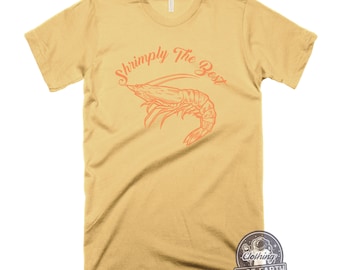 Shrimply The Best T-Shirt, Prawn Shirt, Funny Shrimp Shirt, Sea Food Lover Shirt, Seafood Pun Tee, Humorous Ocean Graphic Tee, Beach Vibe