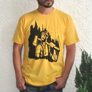 Lumberjack T-Shirt Mens Tshirt Lumberjack Birthday Party Bearded for Her Pleasure Funny Gifts for Him