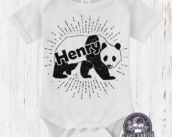 Panda Birthday Shirt, Personalized Panda Bear T-Shirt, Baby Gifts, Toddler Animal Shirt, Baby Shower Gifts, 2T, 3T, 4T, 5T Baby Bodysuit