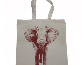 ELEPHANT - Canvas Tote Bag - Etsy