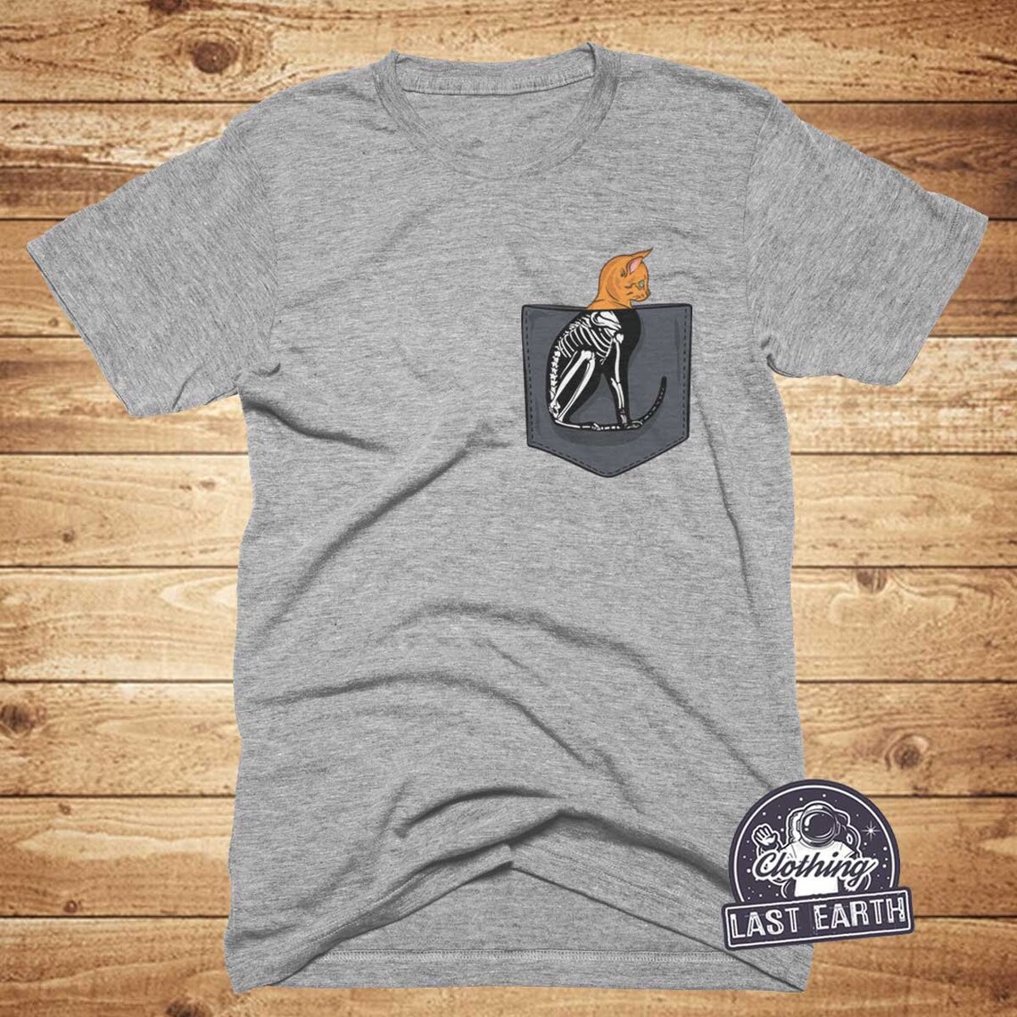 Cat Pocket Tshirt Animal Print Funny Cat Shirts Etsy