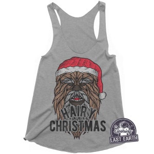 Hårig jul-T-shirt, rolig Chewbacca jultröja, luvtröja, tröja, herr, dam, barnpresenter, rolig sci fi-tröja med skägggåva bild 5