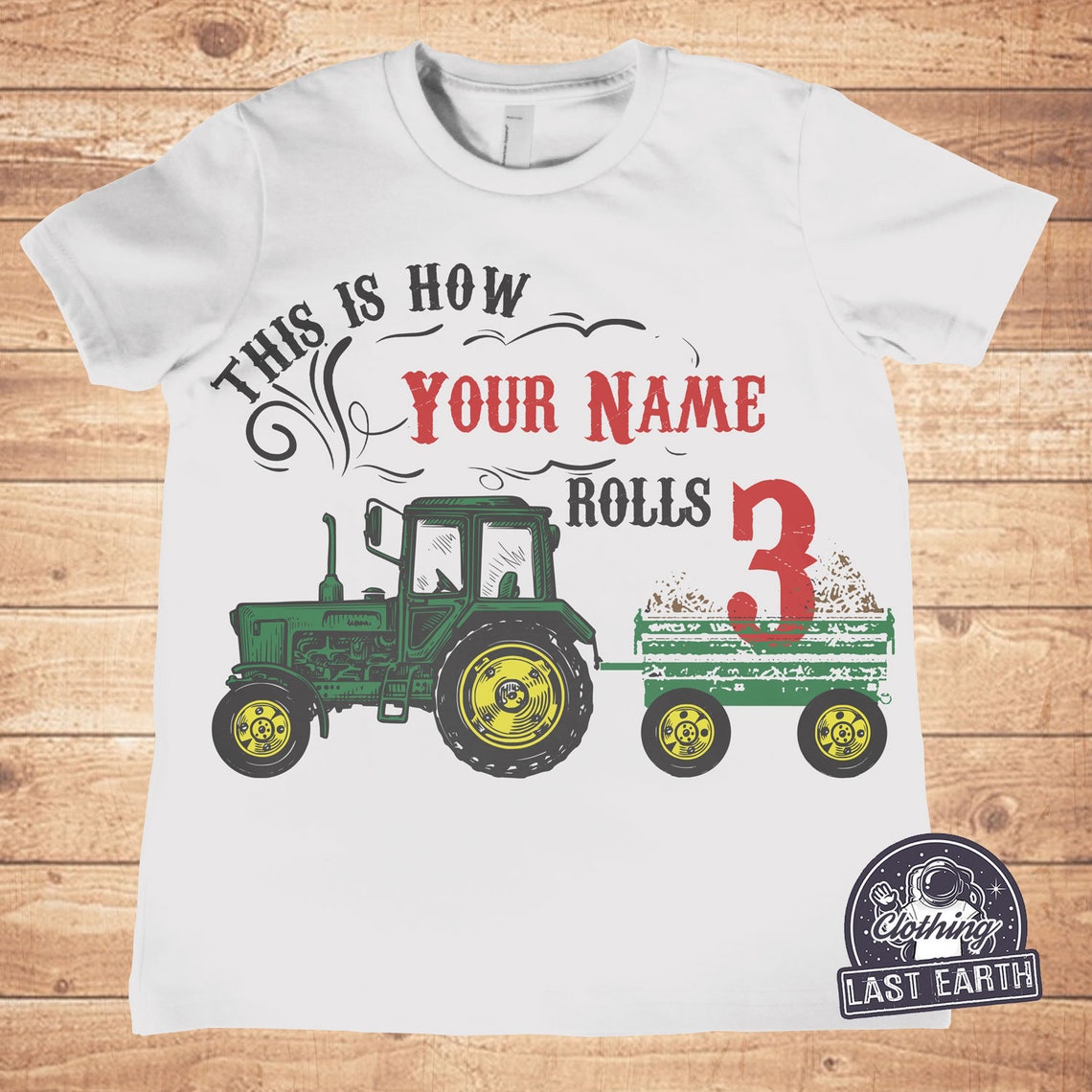 Tractor Birthday Shirt Tractor Theme Birthday Personalized | Etsy